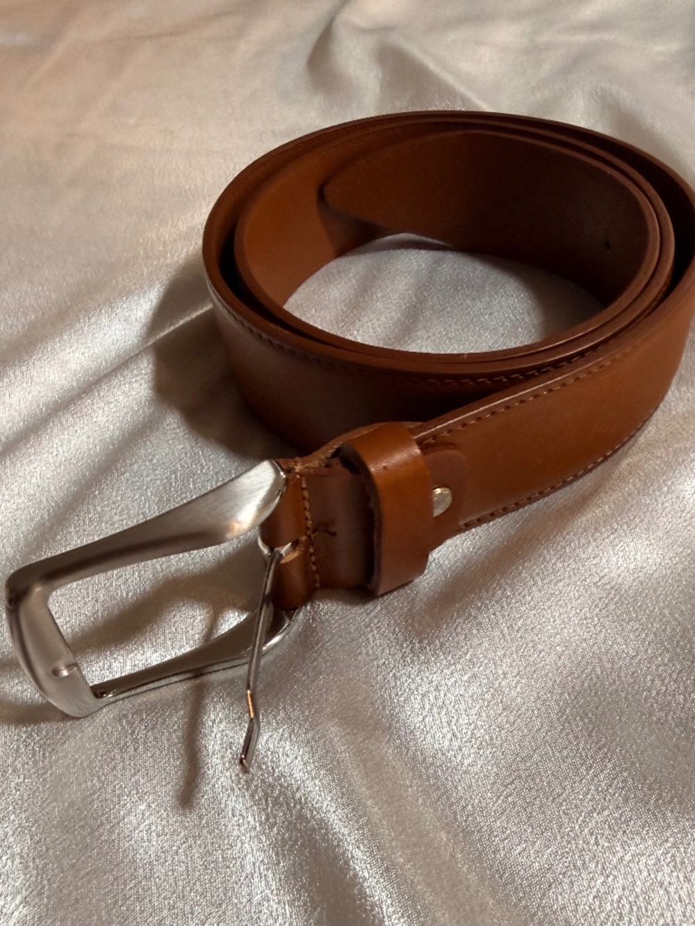 Officina Artigiana Men's 34 Brown Genuine Leather Belt Made in Italy